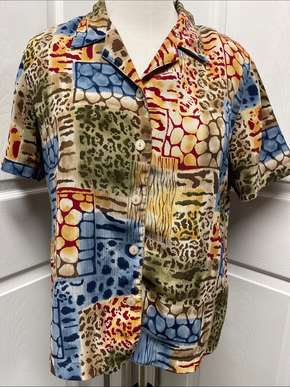 Alfred Dunner Animals Print Blouse Size 16